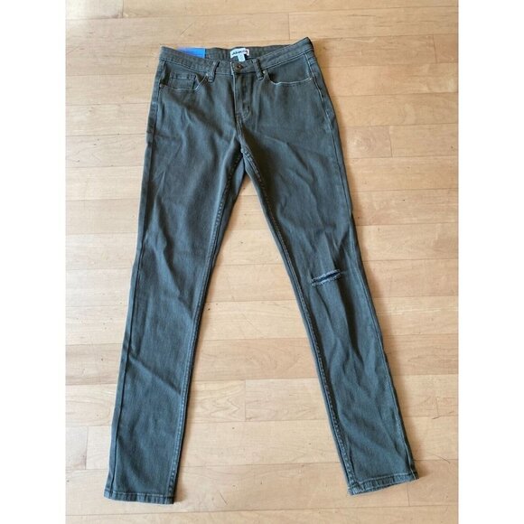 Abound BNWOT  "overdye olive" skinny fit jeans sz 30 NEW  distressed - Picture 2 of 9